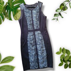 Silk Leather Ruched Sheath Dress Iris Setlakwe, sz 6